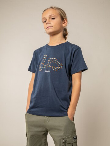 T-Shirt 'Motoreta' Deeluxe en bleu : devant
