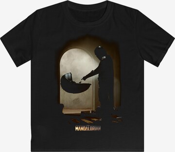 F4NT4STIC Shirt 'The Mandalorian Find The Child' in Black: front