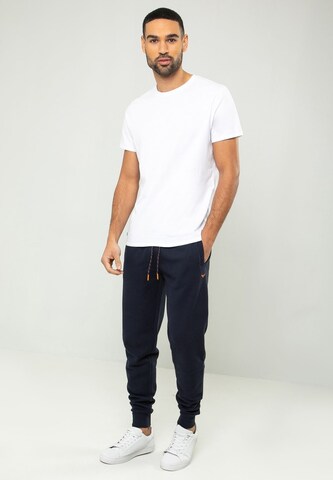 Threadbare Tapered Sweathose 'Trifoliate' in Blau