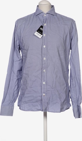 MANGO Button Up Shirt in M in Blue: front
