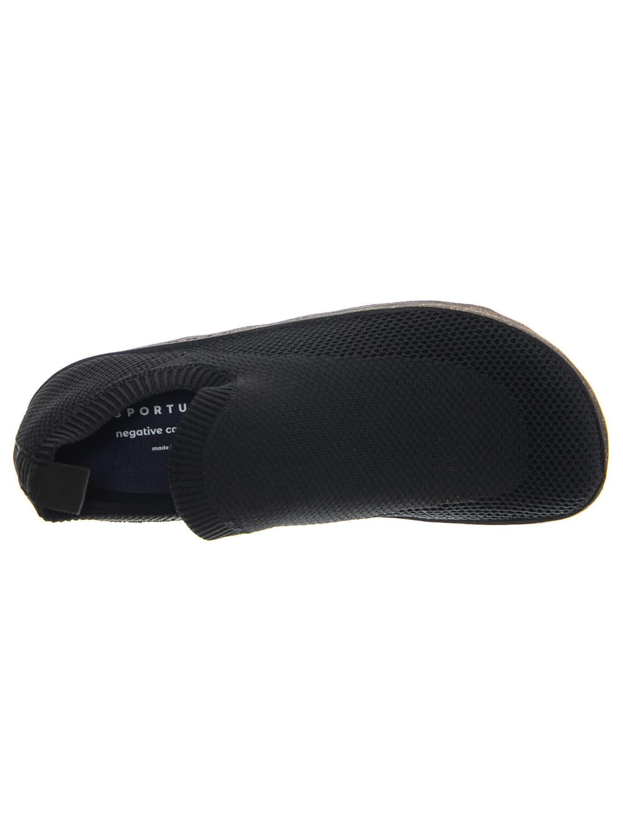 Asportuguesas Trampki slip on 'Clip Elasticated Trainers Black' w kolorze czarny