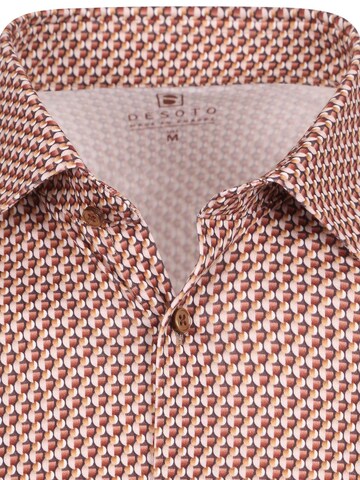 DESOTO Slim Fit Hemd‌‌‌‌‌‌‌‌ in Braun