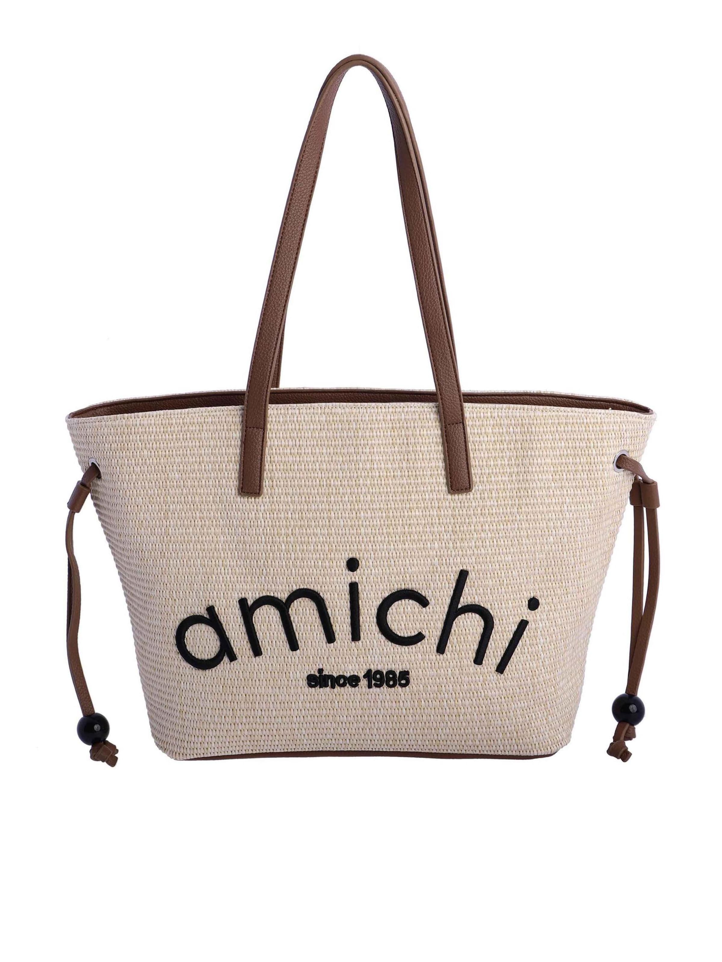 Amichi - Shopper 'Azura' en beige: frente