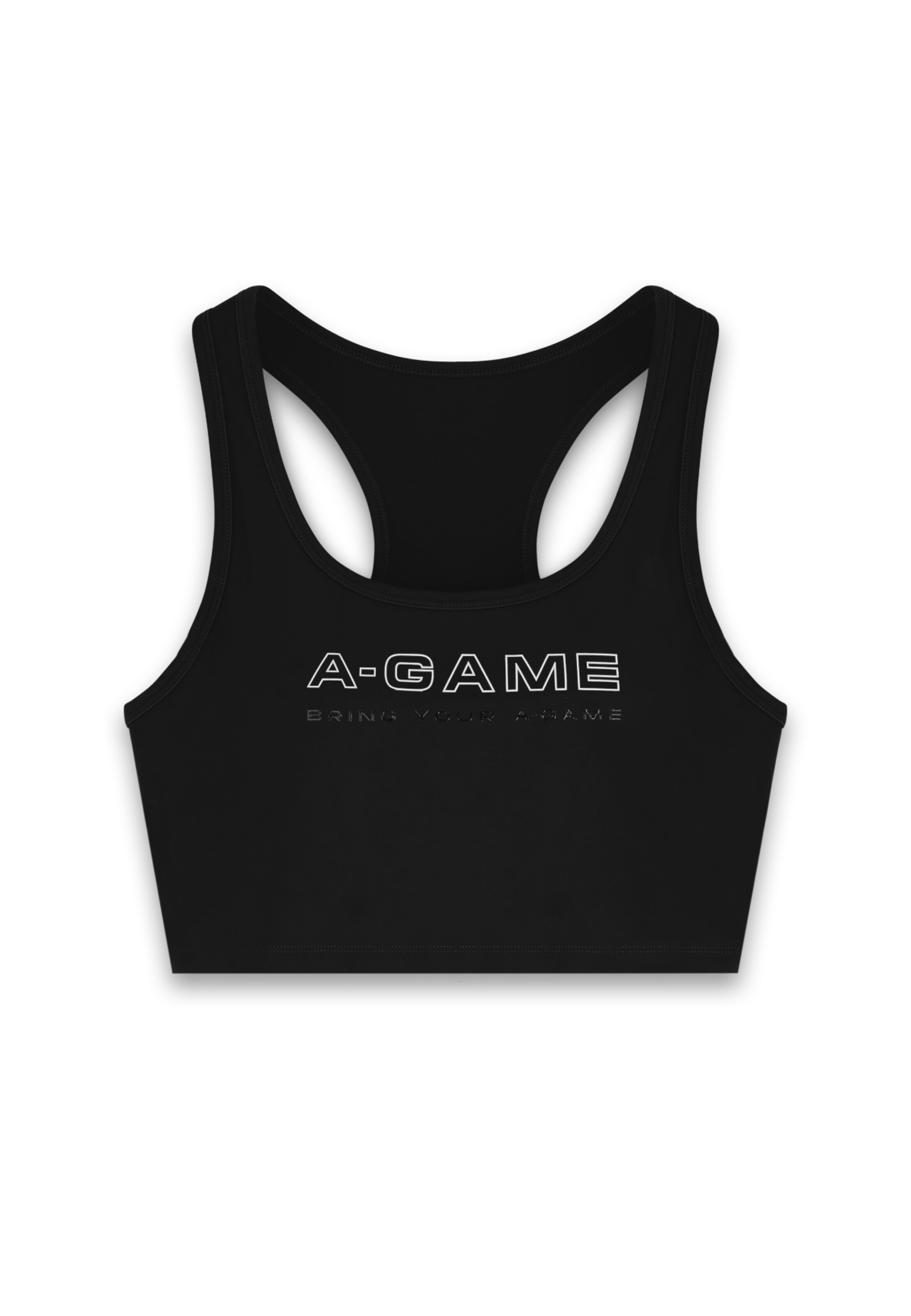 Bustier Soutien-gorge de sport A-Game en noir : devant