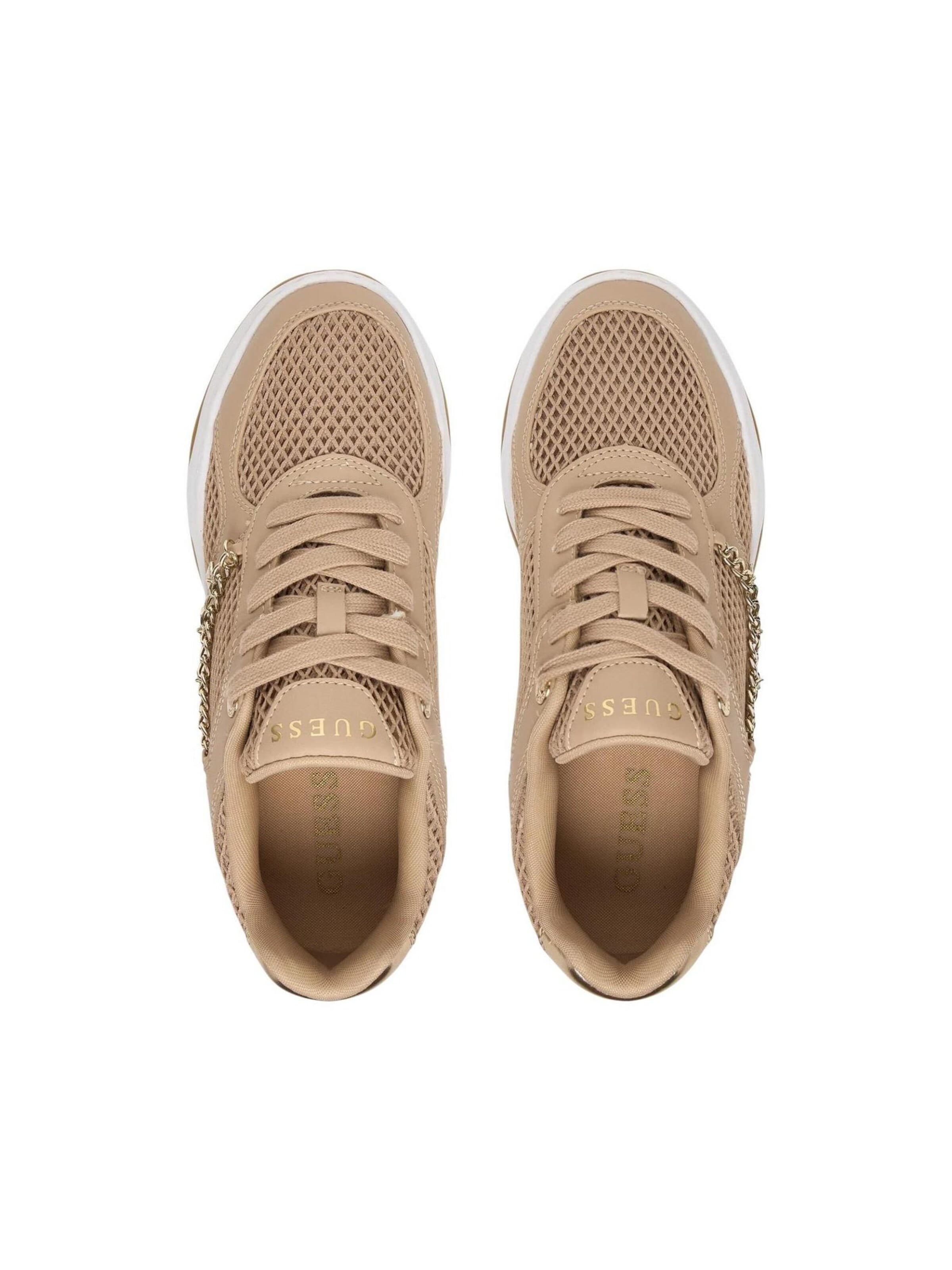 Sneaker bassa 'HARPAA FLPHAR ELE12' di GUESS in beige