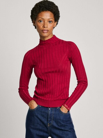 Pull-over ' IZABEL ' Pepe Jeans en rouge : devant