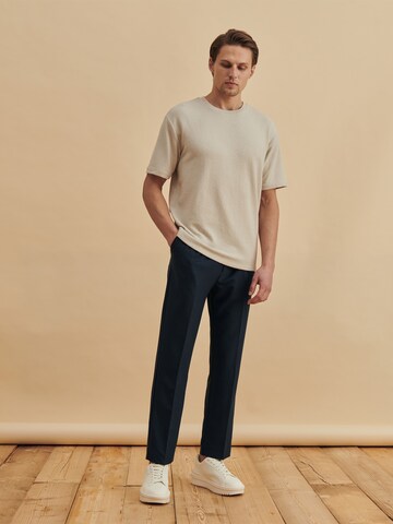 DAN FOX APPAREL Regular Pleated Pants 'Gabriel' in Blue