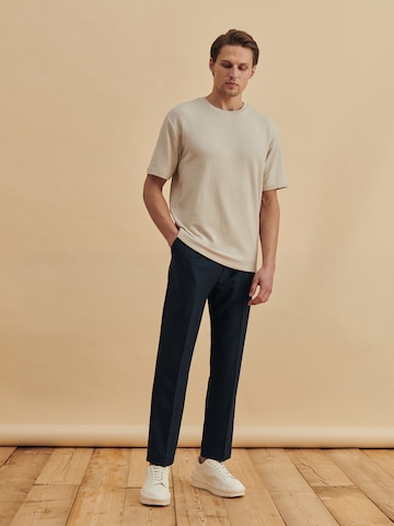 DAN FOX APPAREL Regular Trousers with creases 'Gabriel' in Blue