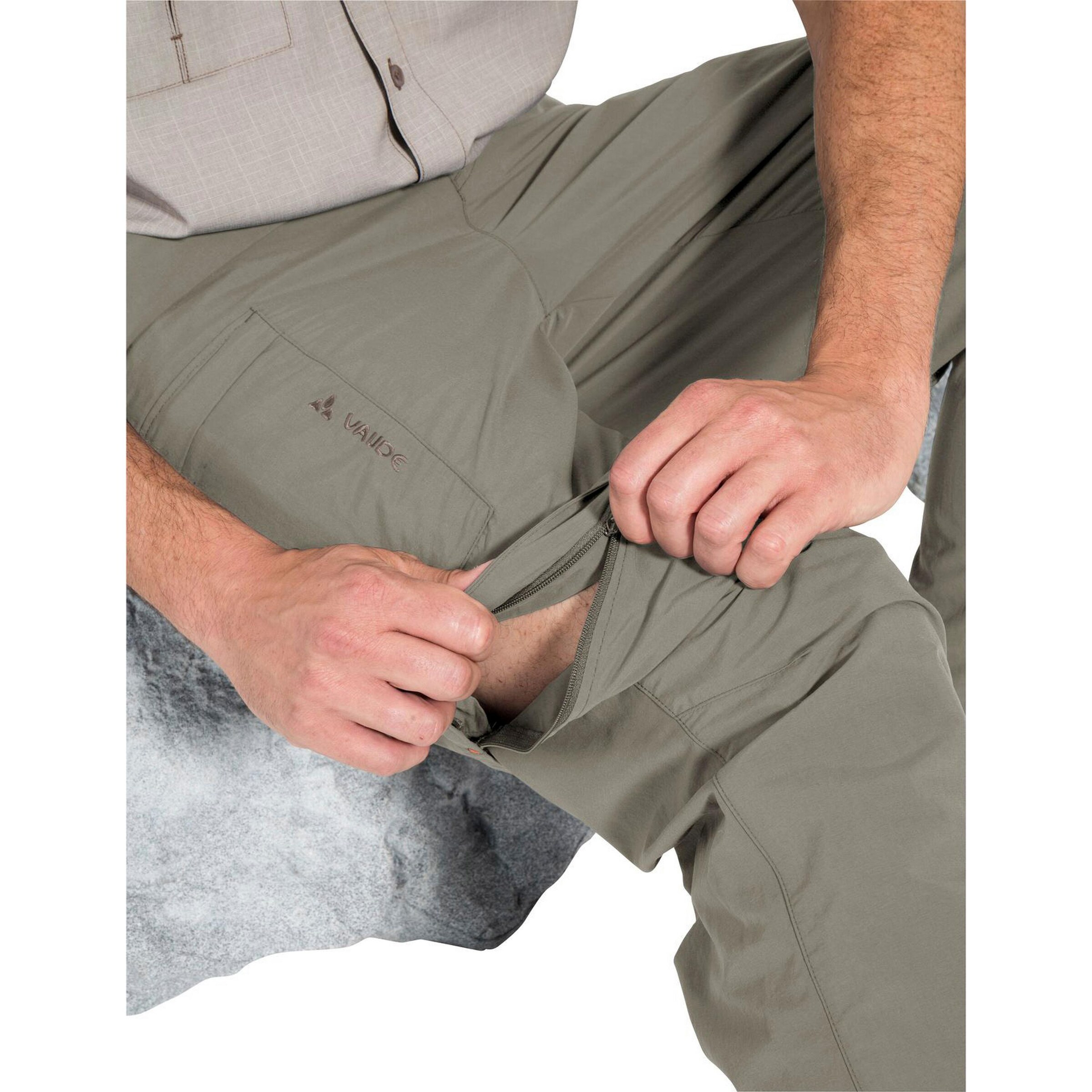 VAUDE Regular Outdoor trousers 'Farley ZO V' in Beige