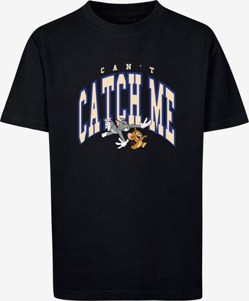 ABSOLUTE CULT Shirt 'Tom and Jerry - Can't Catch' in Black: front