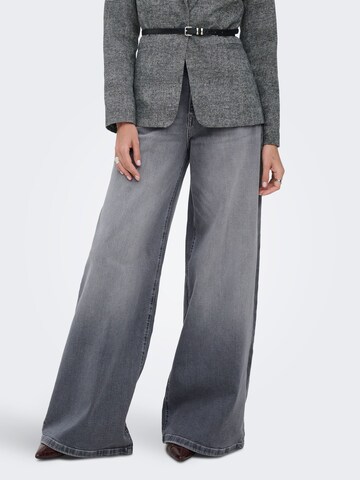 Wide Leg Jean 'ONLFrancesca' ONLY en gris : devant