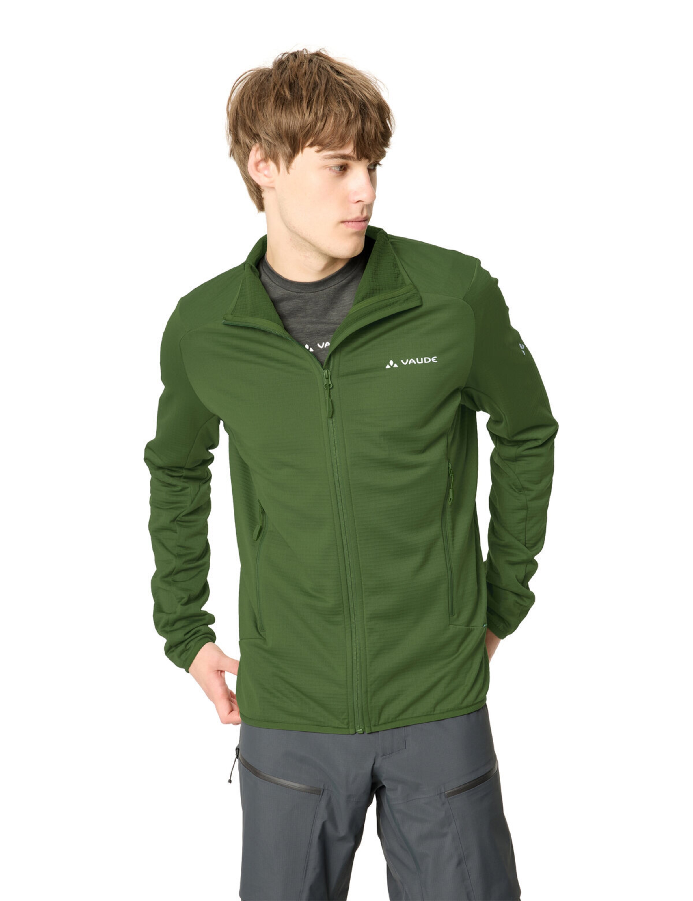 VAUDE Athletic fleece jacket 'Monviso' in Green