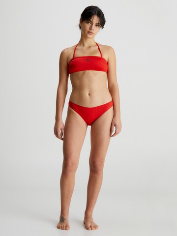 Calvin Klein Swimwear Bandeau Bikinitop in Rot