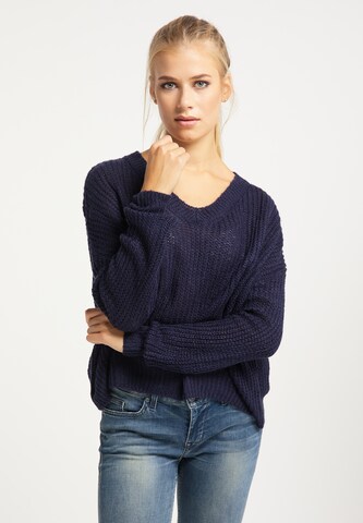 usha BLUE LABEL Trui in Blauw: voorkant