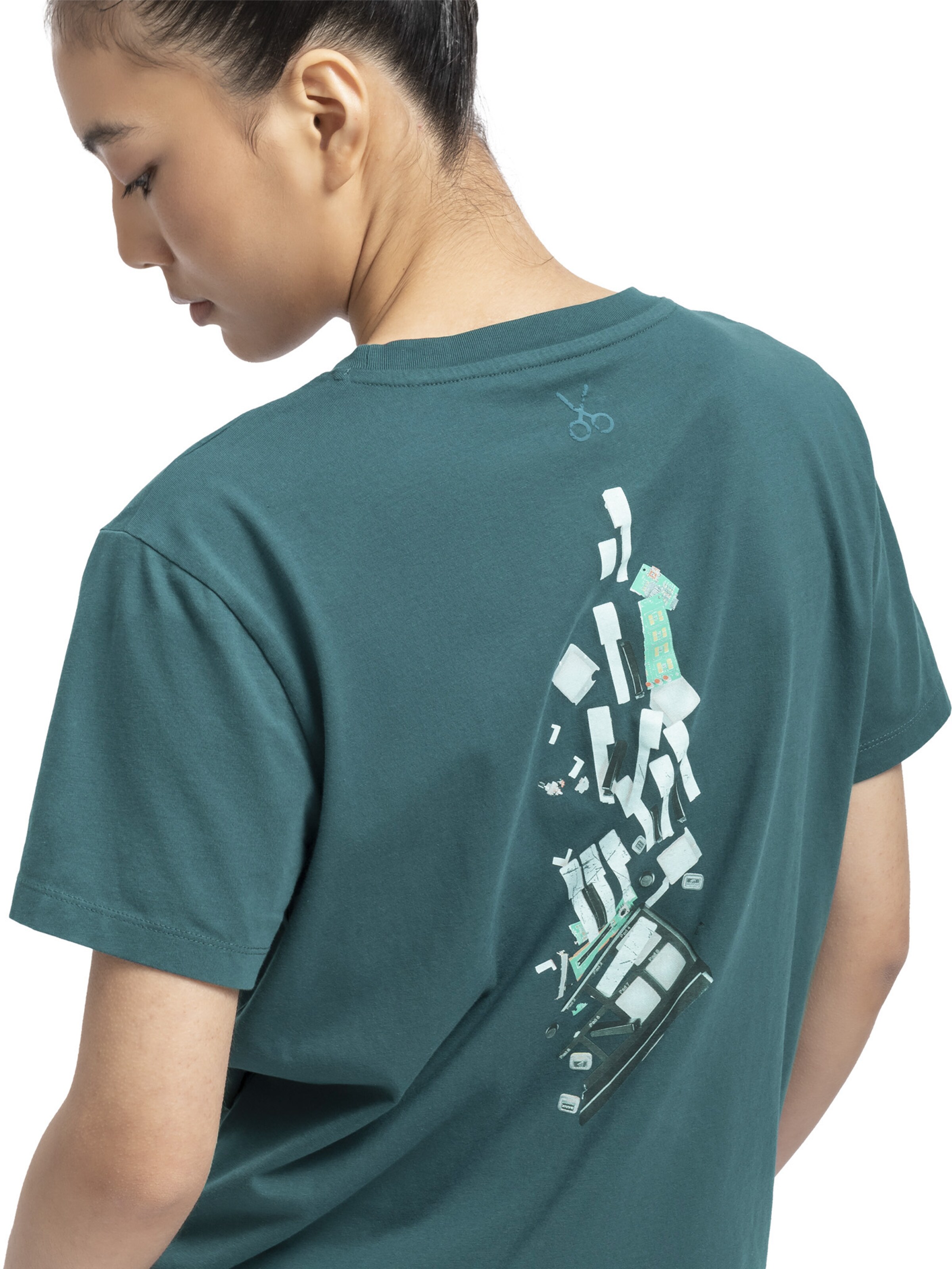 T-Shirt 'Fast Fingers' Kaft en bleu