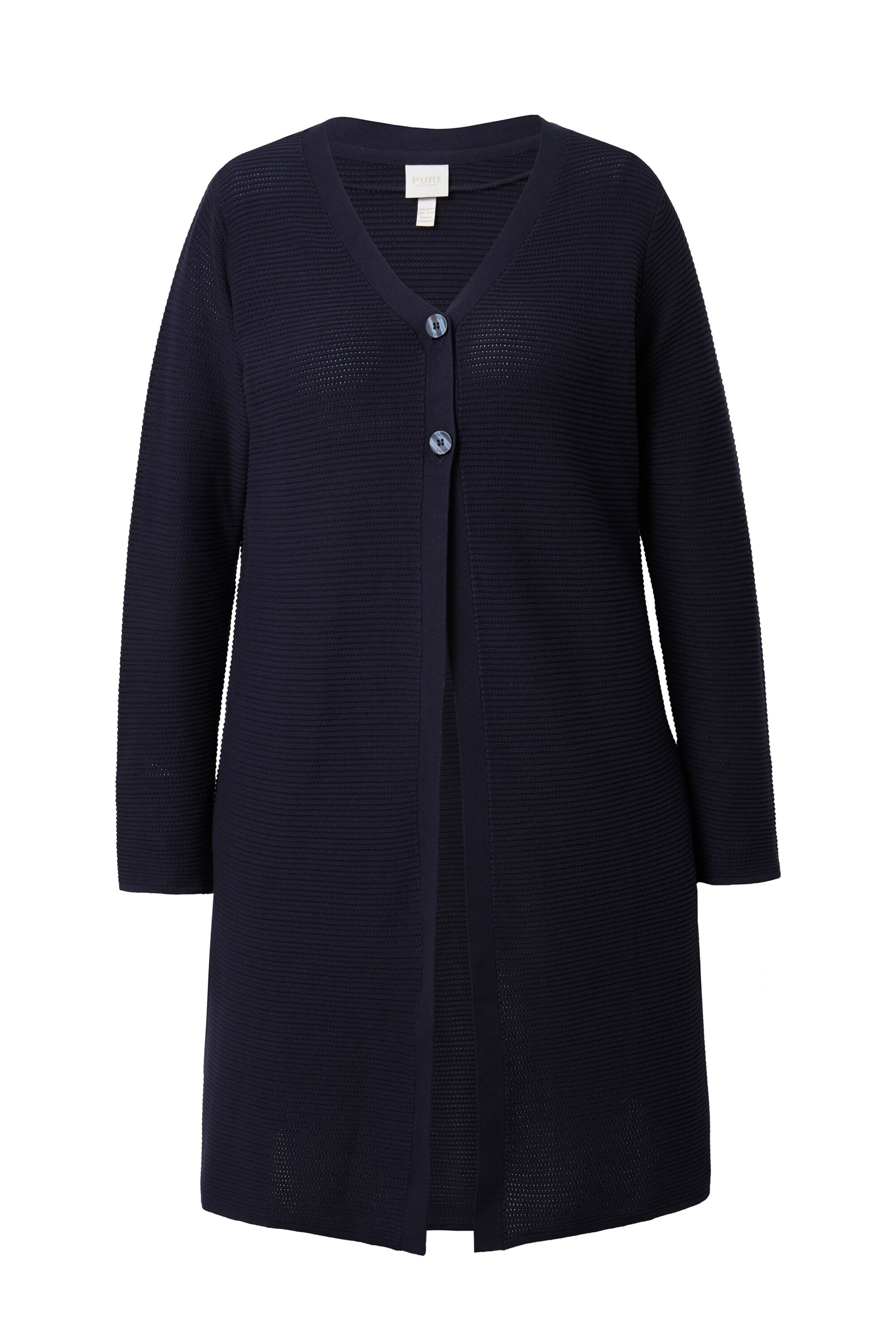 Ulla Popken Strickjacke in Blau: Vorderseite