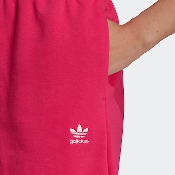 ADIDAS ORIGINALS Wide leg Broek 'Adicolor Essentials French Terry' in Rood