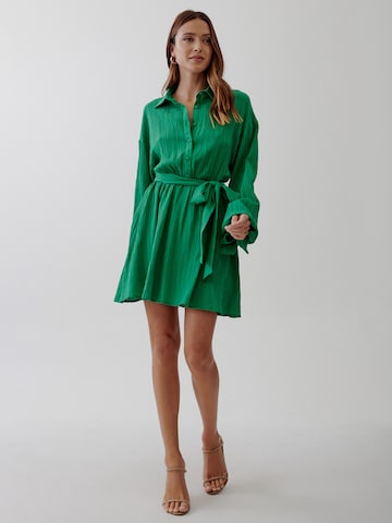 Robe-chemise 'TANA' Tussah en vert