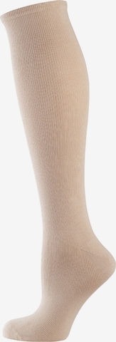 Chaussettes montantes 'Fit & Vital' Nur Die en beige : devant