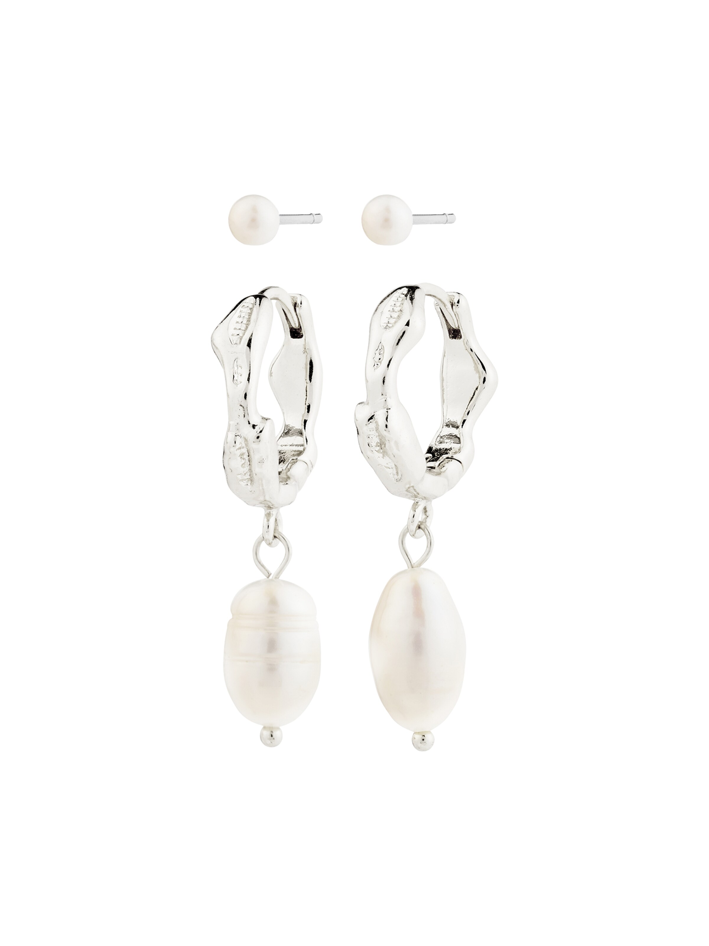 Pilgrim Earrings 'Jonne' in Silver: front