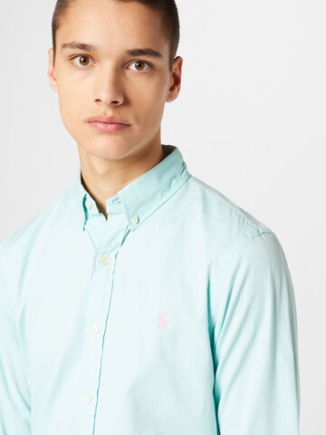 Coupe slim Chemise Polo Ralph Lauren en bleu