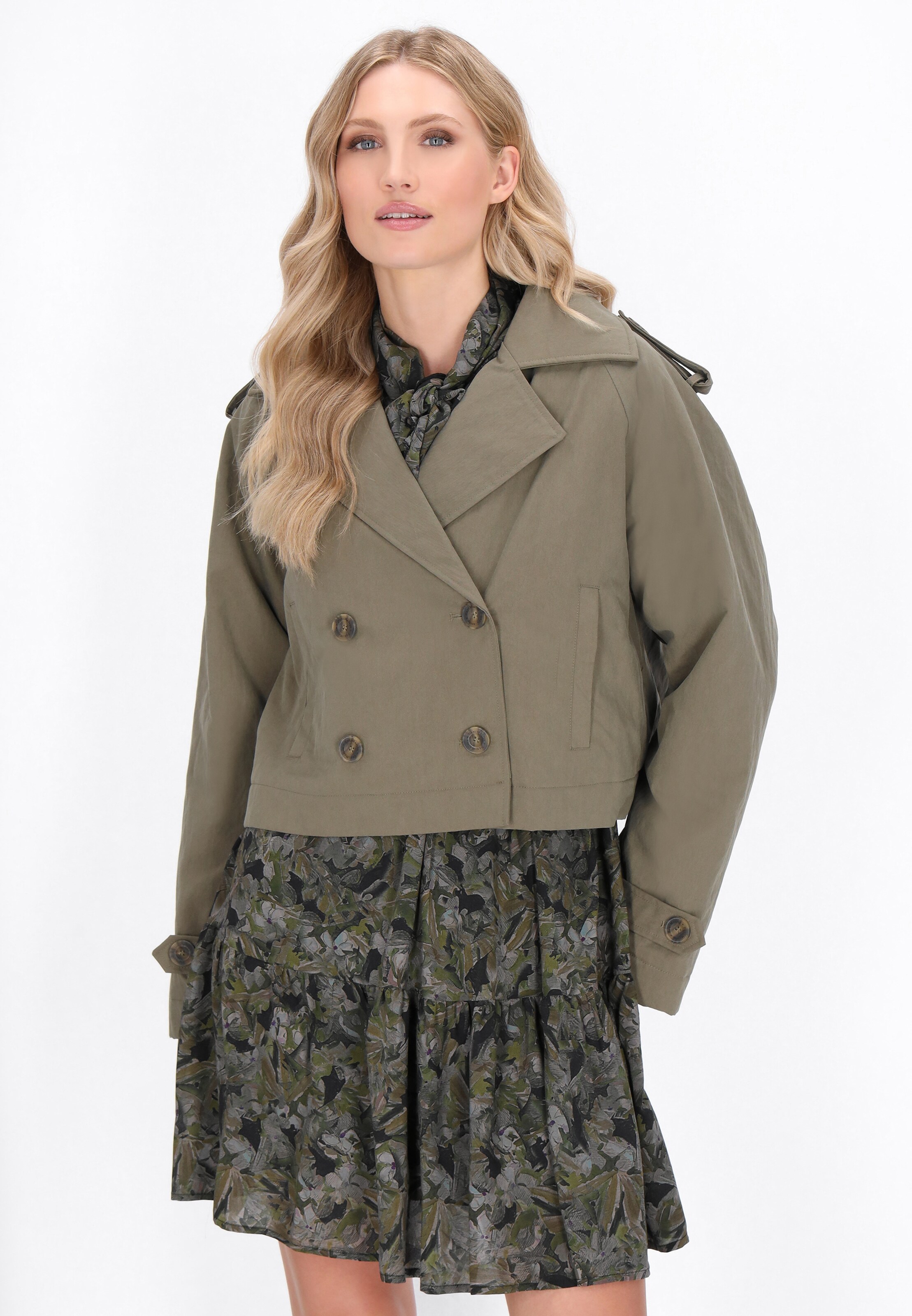 DreiMaster Vintage Between-Season Jacket in Green: front