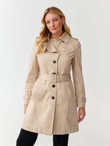 Manteau mi-saison 'MEGANA' TATUUM en beige : devant