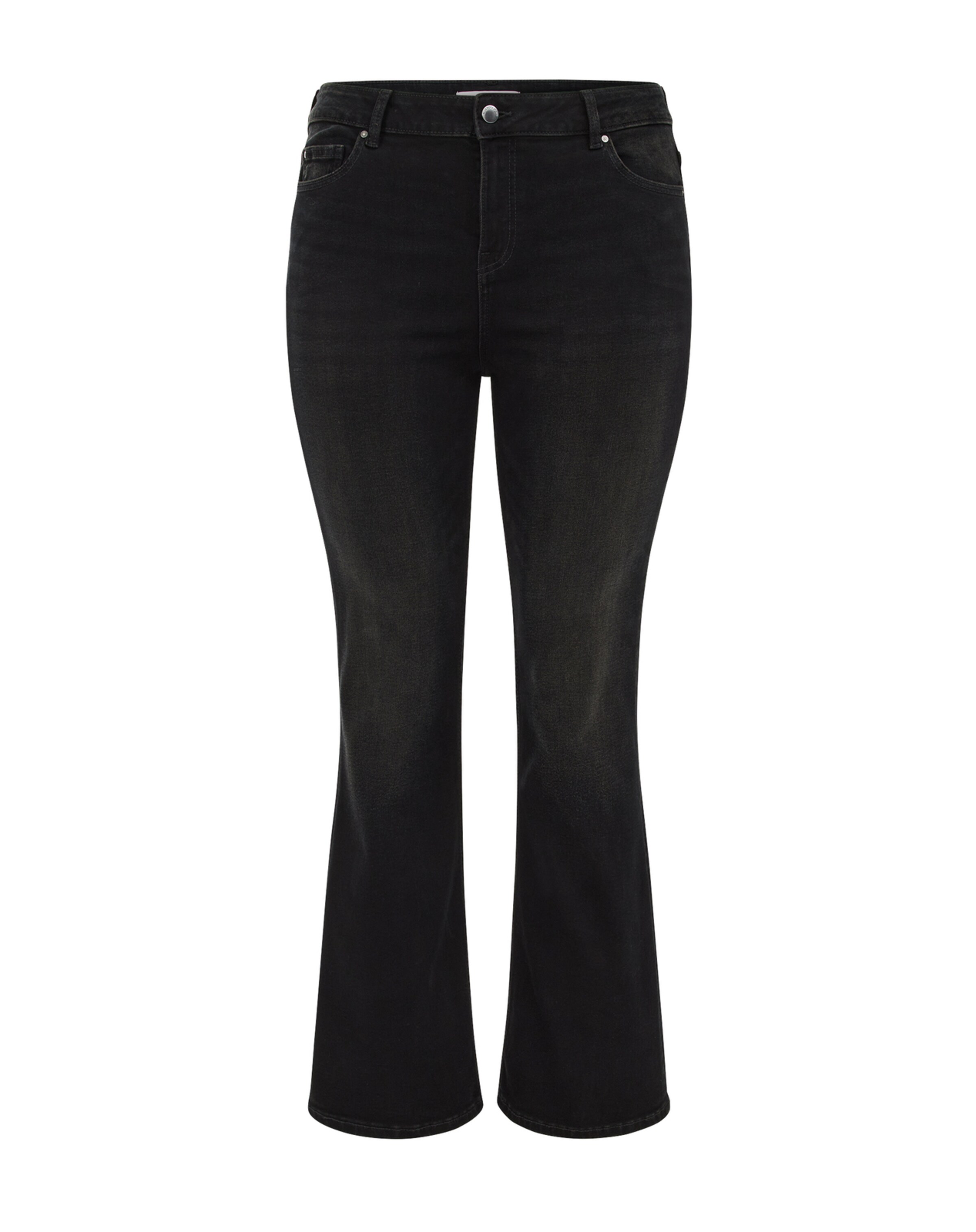 WE Fashion Bootcut Džíny – černá: přední strana