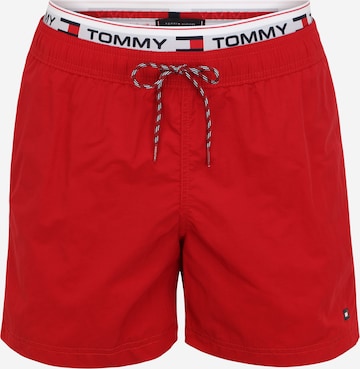 Tommy Hilfiger Underwear Kratke kopalne hlače | rdeča barva: sprednja stran