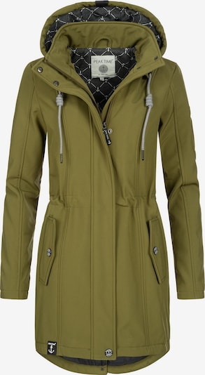 Cappotto funzionale Peak Time di colore oliva, Visualizzazione prodotti