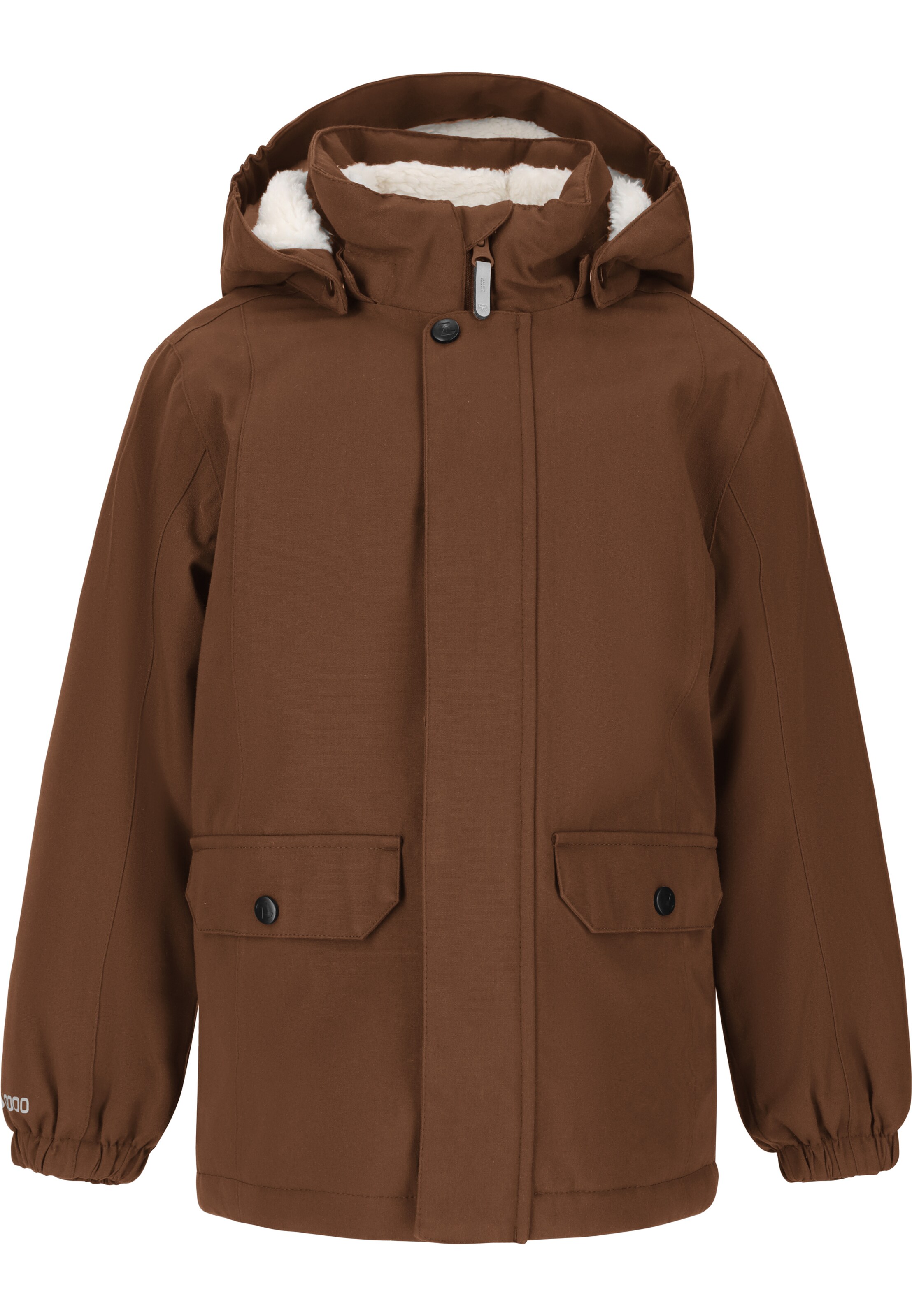 ZigZag Winterjas 'Zazu' in Bruin: voorkant