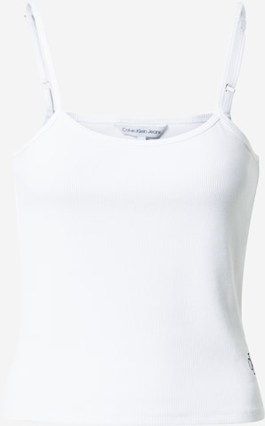 Calvin Klein Jeans Top in Wit: voorkant