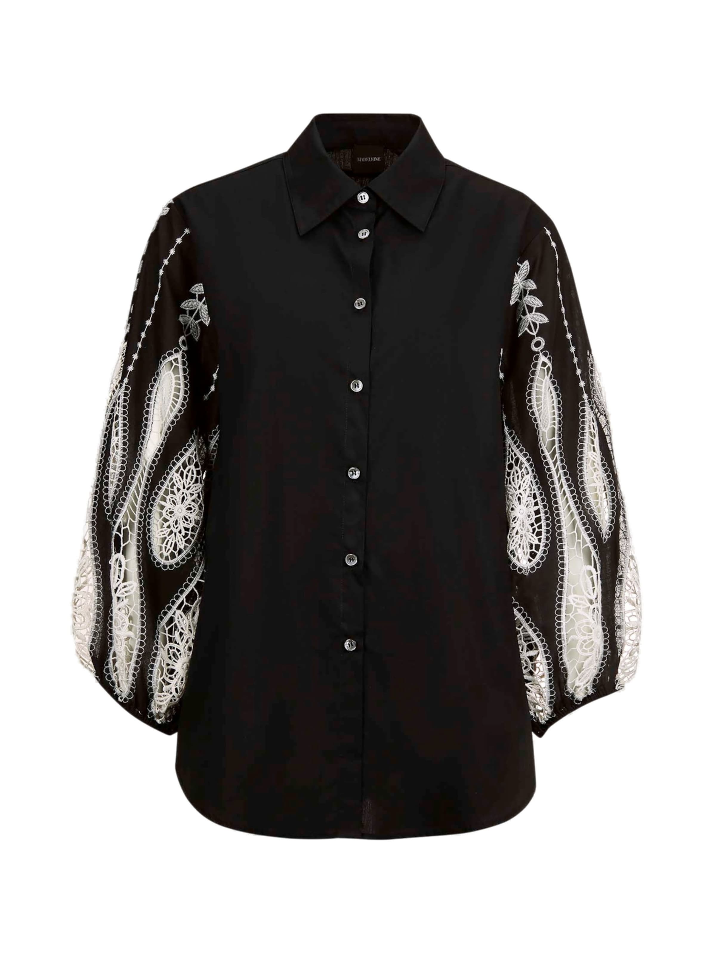 MADELEINE Blouse in Zwart: voorkant