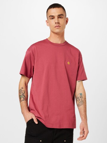 Carhartt WIP - Camisa 'Chase' em vermelho: frente