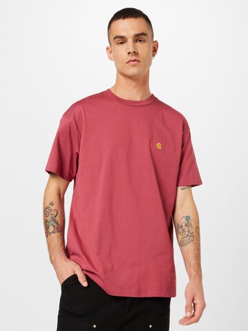 Tricou 'Chase' de la Carhartt WIP pe roșu: față