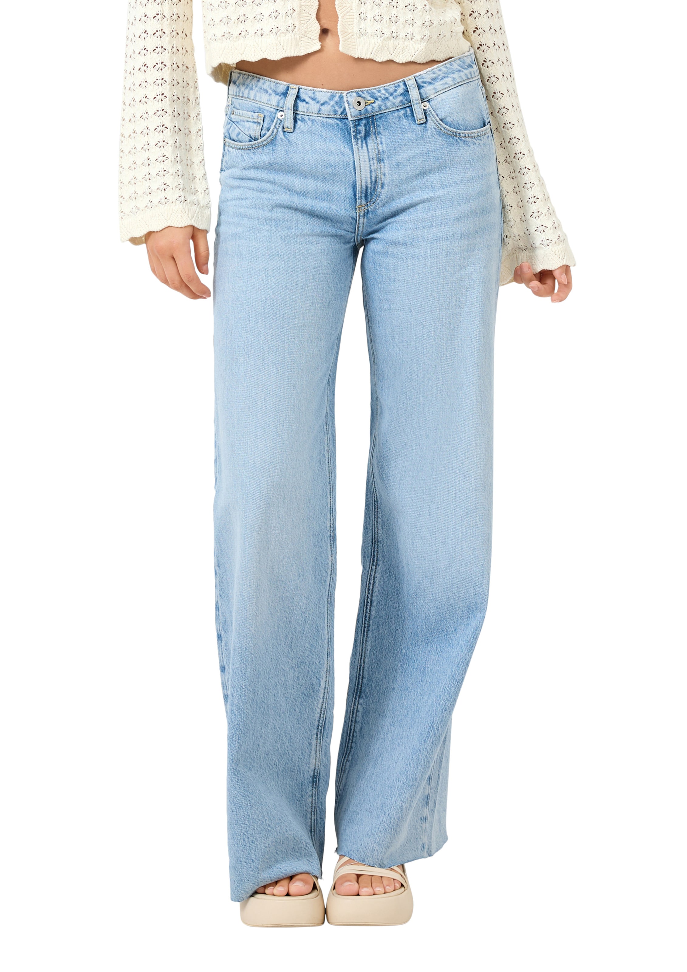 Wide Leg Jean ' CATIE ' QS en bleu