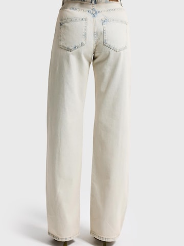 IT'S BASIC Loosefit Jeans 'PRINTED LOOSE MID RISE JEANS' in Blauw