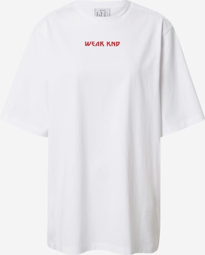 Tricou WEARKND pe roșu / alb murdar, Vizualizare produs