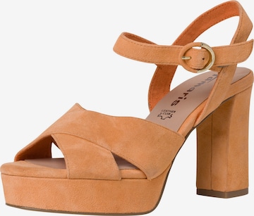 TAMARIS Strap sandal in Orange: front