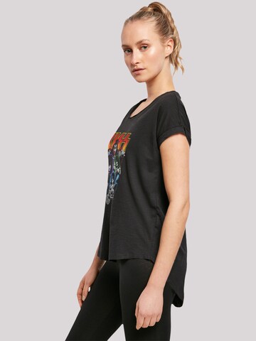 T-shirt 'Kiss Rock Band Neon' F4NT4STIC en noir