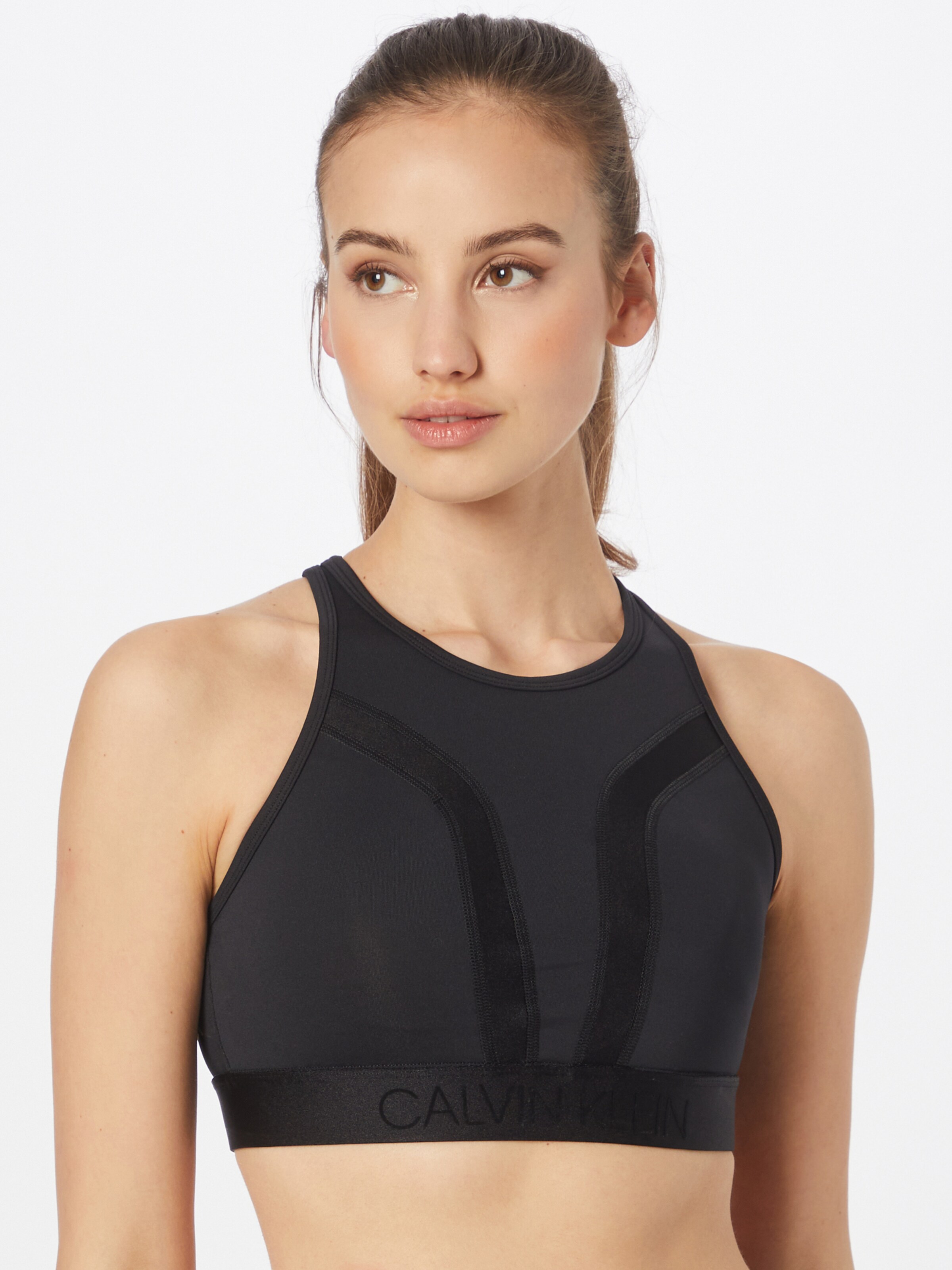 calvin klein high neck sports bra
