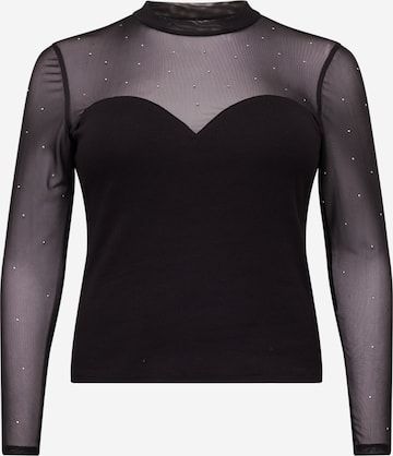 Noisy May Curve - Blusa 'MAYA' en negro: frente