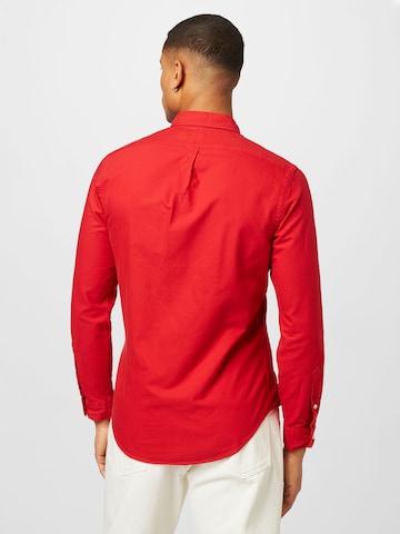 Coupe slim Chemise Polo Ralph Lauren en rouge