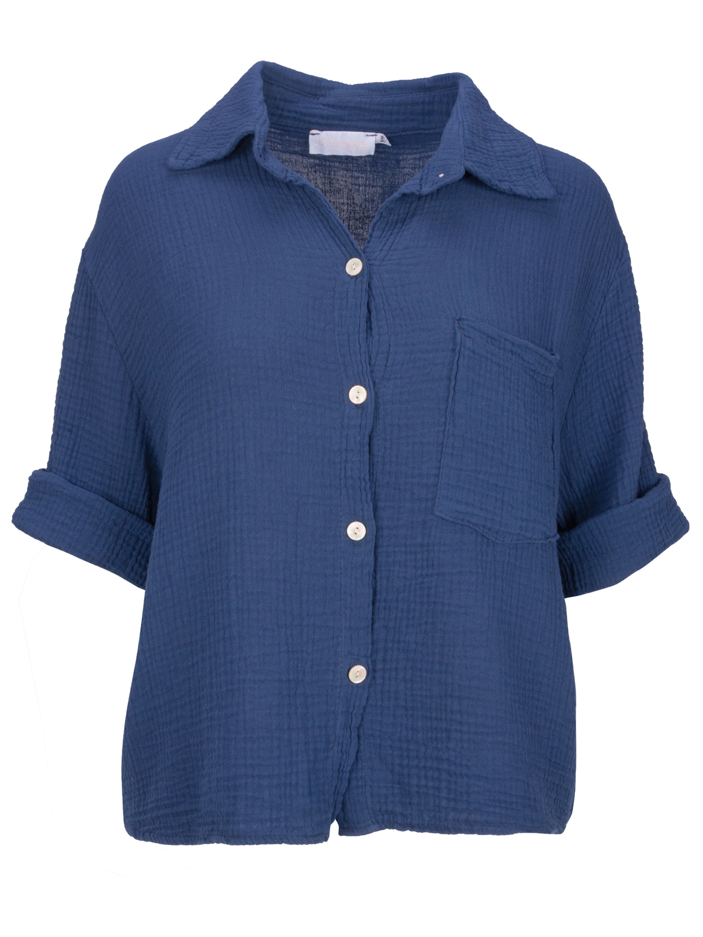 Seasons of April Blouse 'Celina' in Blue: front