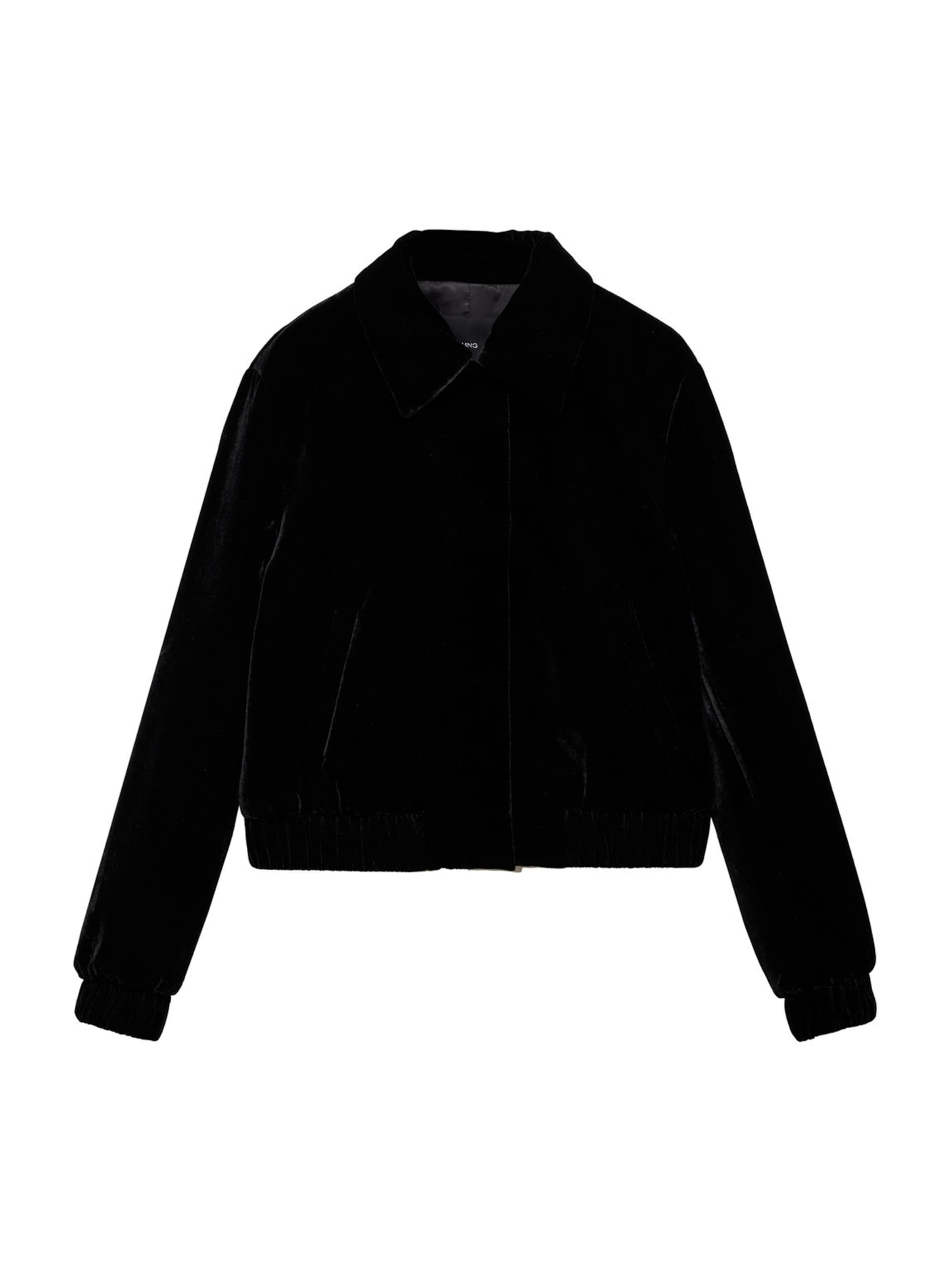 Geacă de primăvară-toamnă 'Sally' de la MANGO pe negru: față