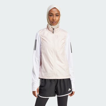 ADIDAS PERFORMANCE Sportbodywarmer 'Own the Run' in Roze: voorkant