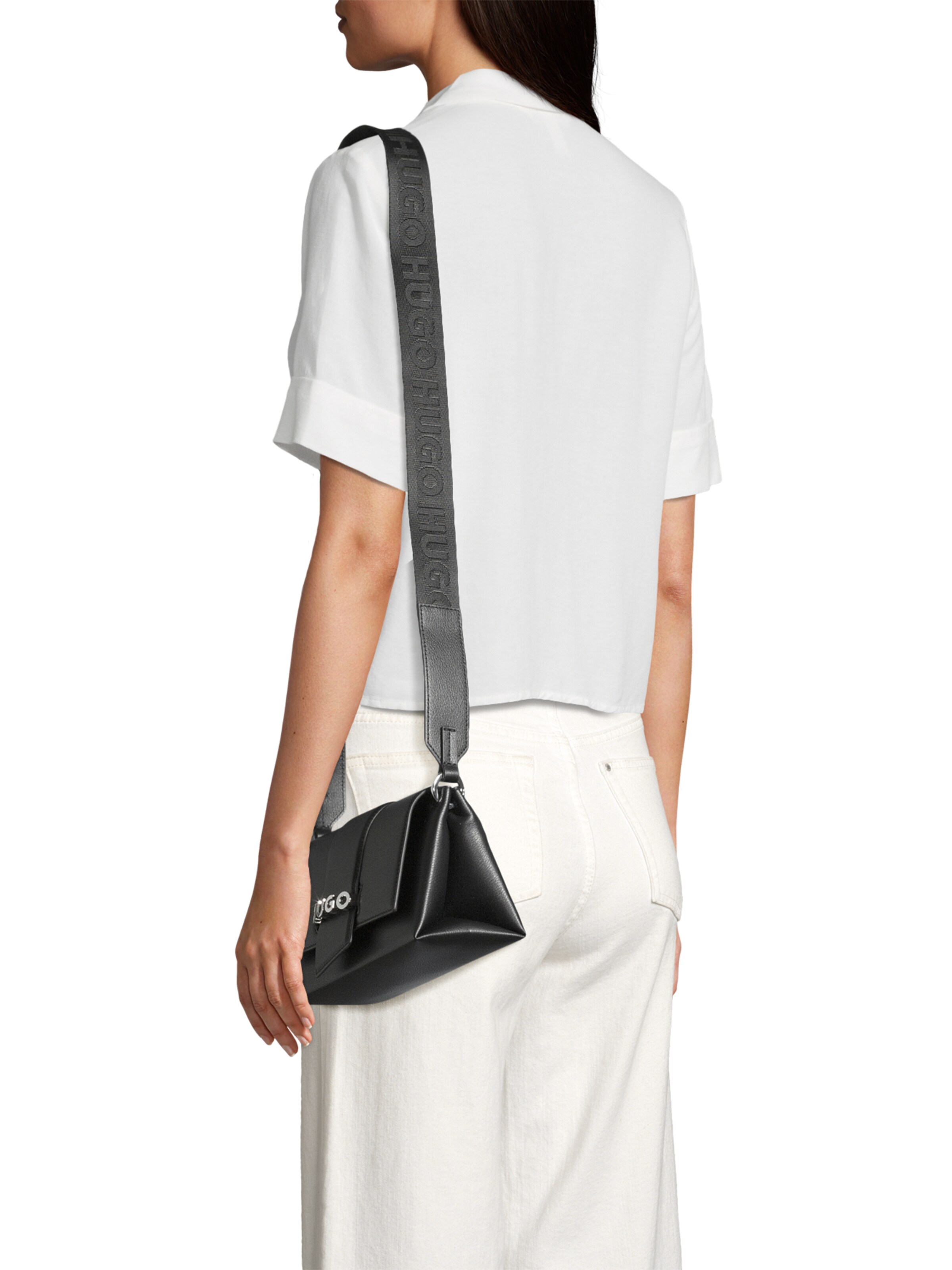 HUGO Õlakott 'Mel 2.0', värv must: eest vaates