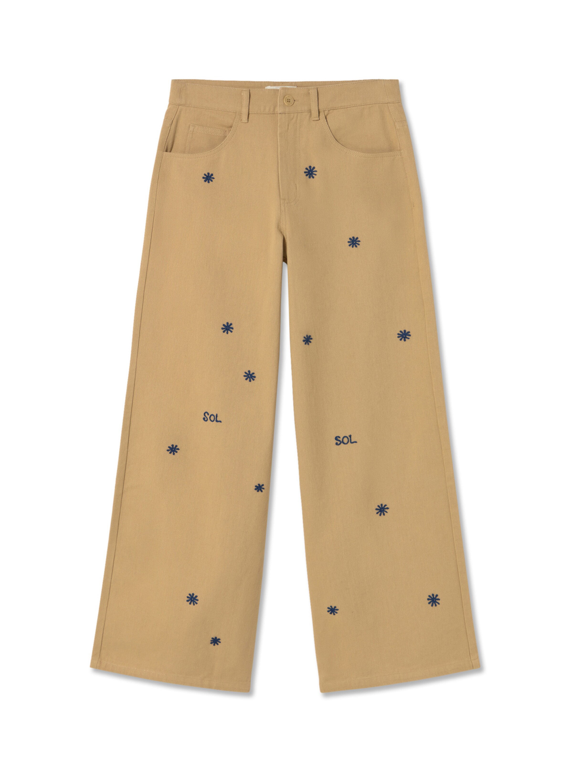 Thinking MU Loose fit Pants ' HEDDA ' in Brown: front