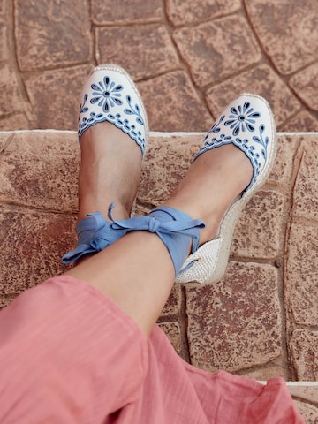 Alhamas Sandal 'Alpargata Cuña 5 cm' in Blue: front