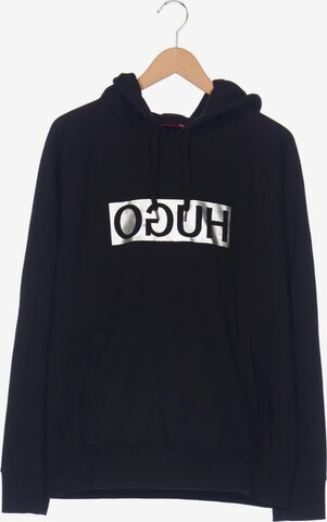 HUGO Sweatshirt & Zip-Up Hoodie in M in Black: front